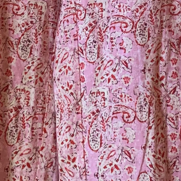 Zara Linen Blend Printed Wide Leg Pants Size Small / Medium - Picture 10 of 13